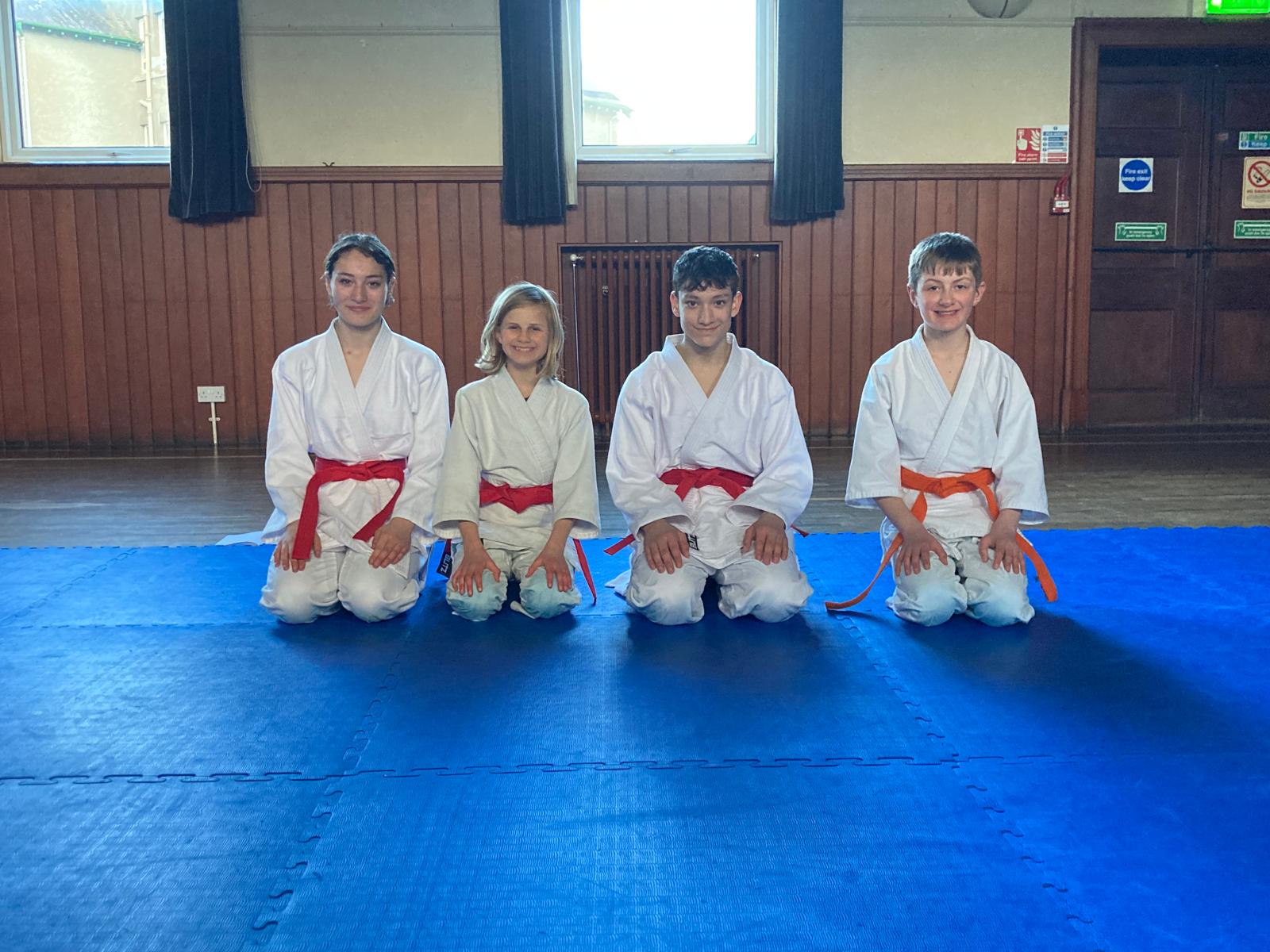Killin Aikikai junior students during grading